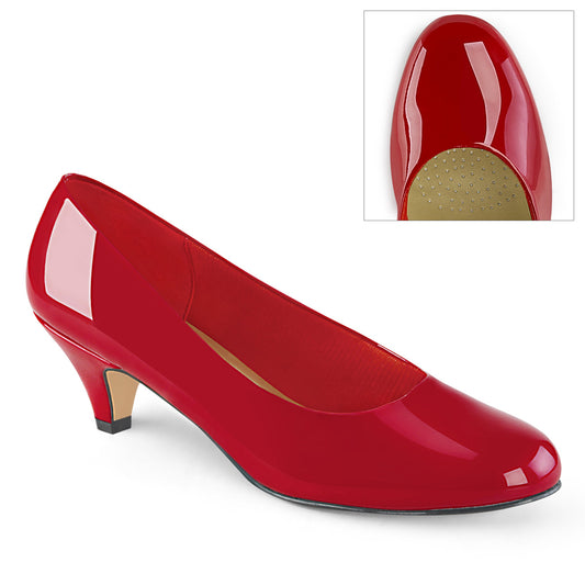 FEFE-01 Large Size Ladies Shoes Pleaser Pink Label Single Soles Red Pat