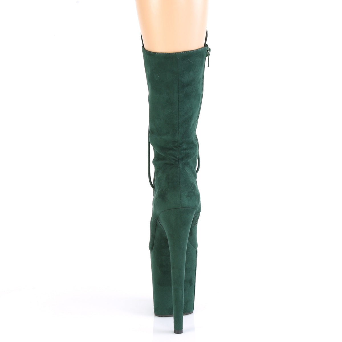 FLAMINGO-1050FS Pleaser Emerald Green F.Suede/Emerald Green F.Suede Platform Shoes [Pole Dancing Ankle Boots]