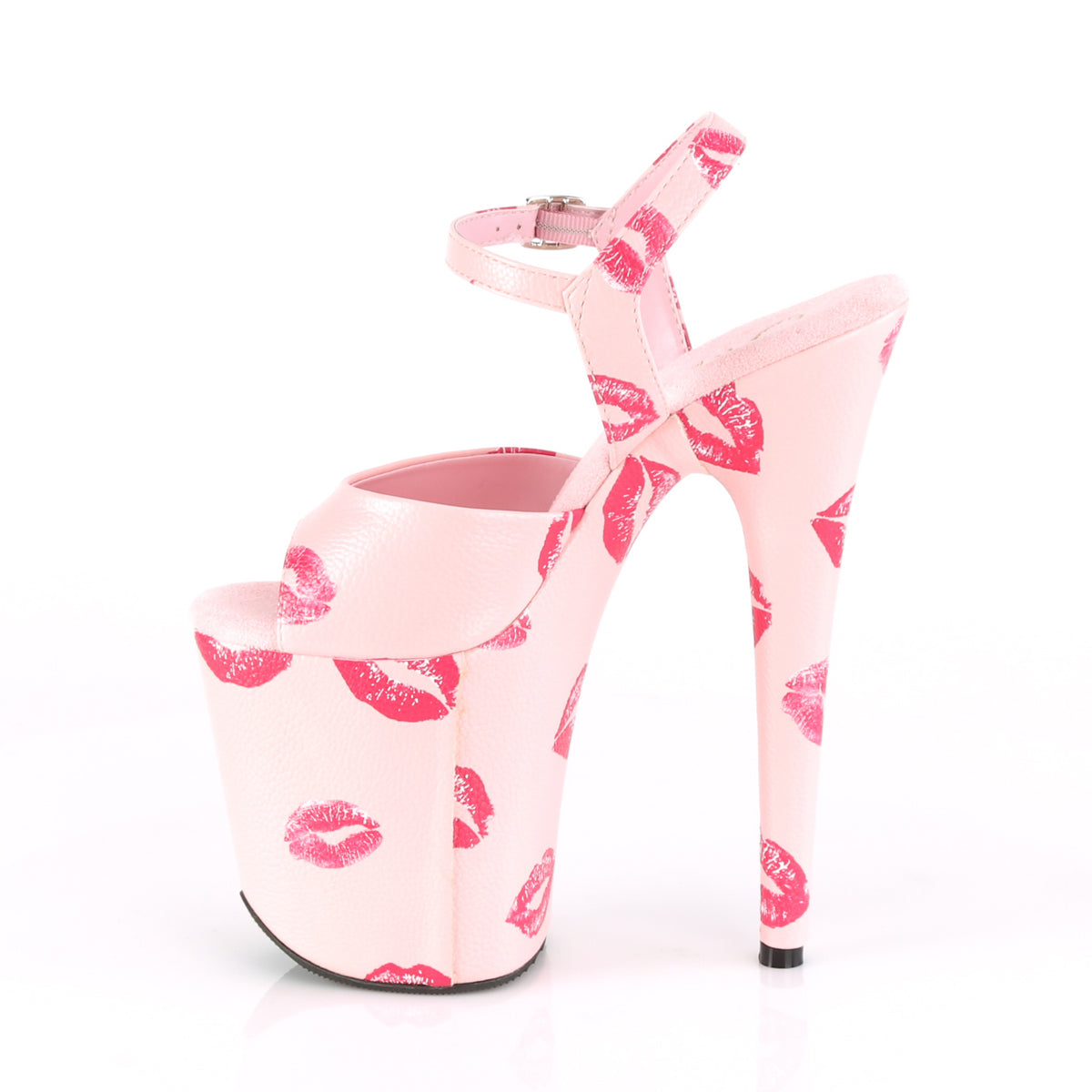 FLAMINGO-809KISSES Pleaser B Pink Faux Leather/B Pink Faux Leather Platform Shoes [Exotic Dancing Shoes]