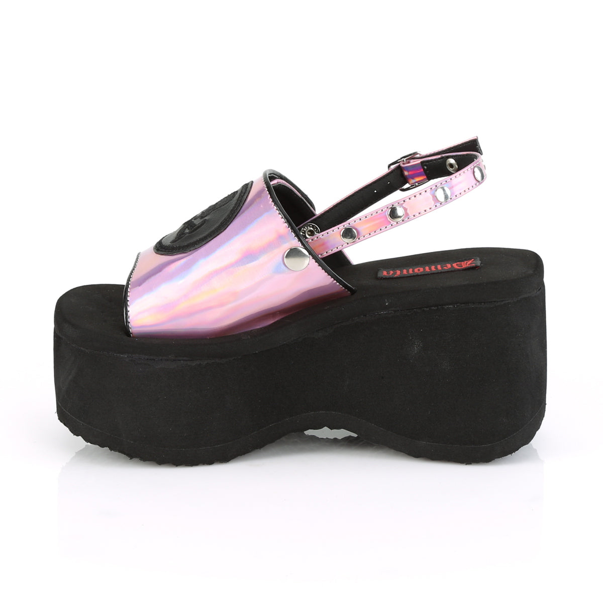 FUNN-32 Demonia Pink Hologram Women's Sandals [Alternative Footwear]