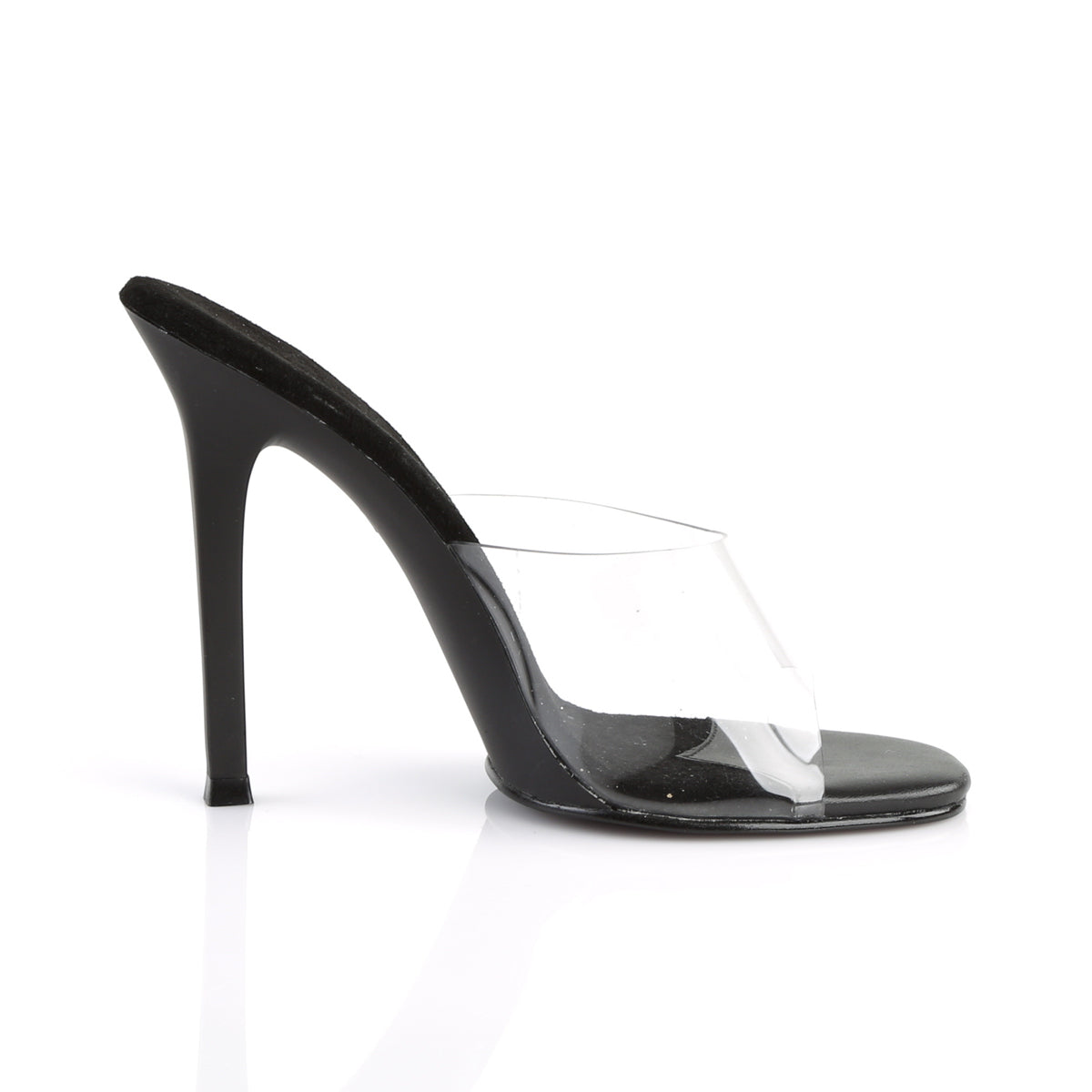 GALA-01 Fabulicious Clear-Black Matte Shoes [Sexy Shoes]