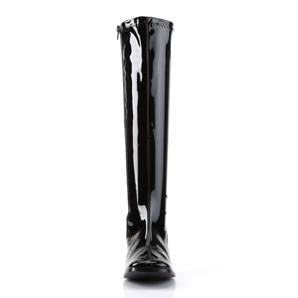 GOGO-300 Funtasma Fantasy Black Stretch Patent Women's Boots [Retro Knee High Boots]