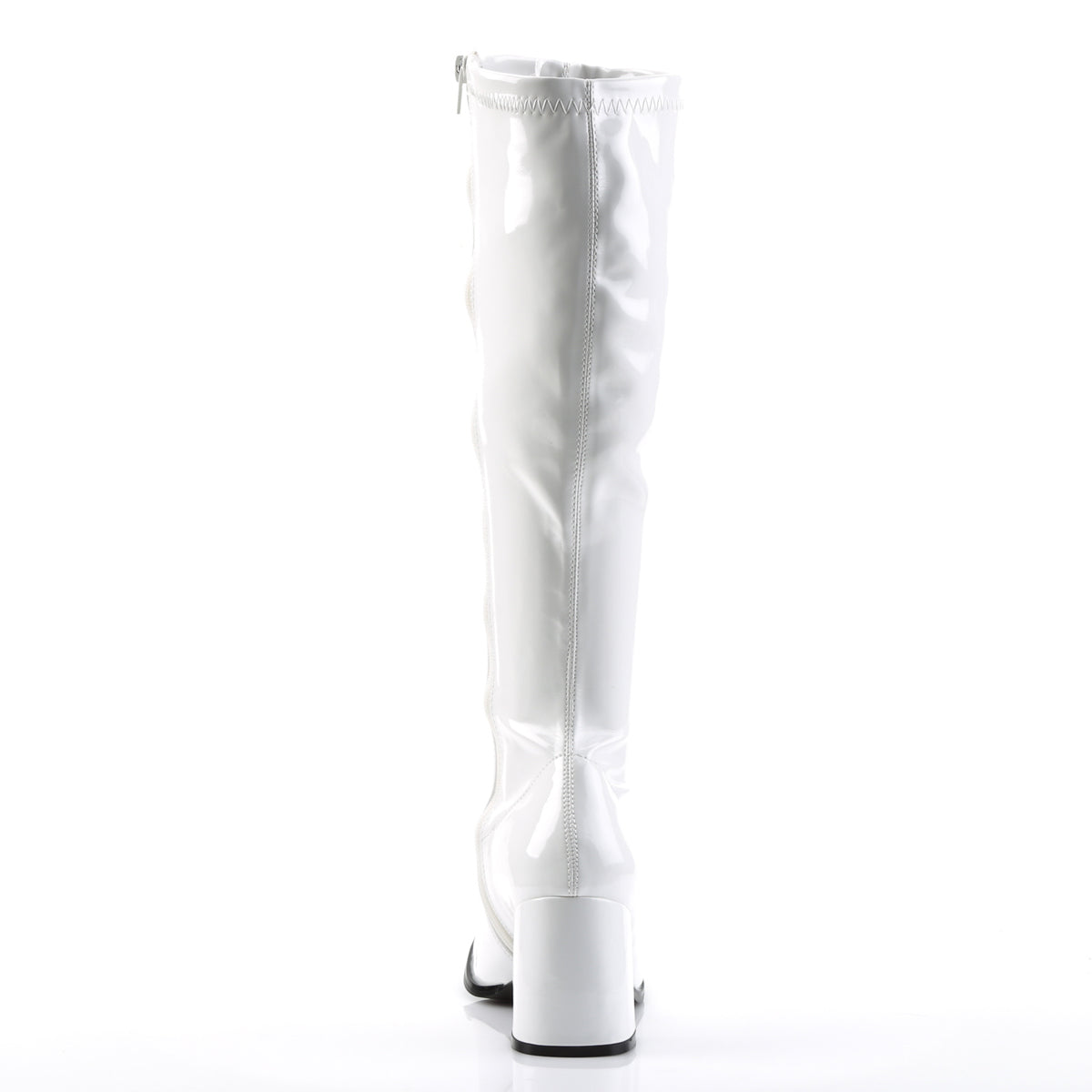 GOGO-300 Funtasma Fantasy White Stretch Patent Women's Boots [Retro Knee High Boots]