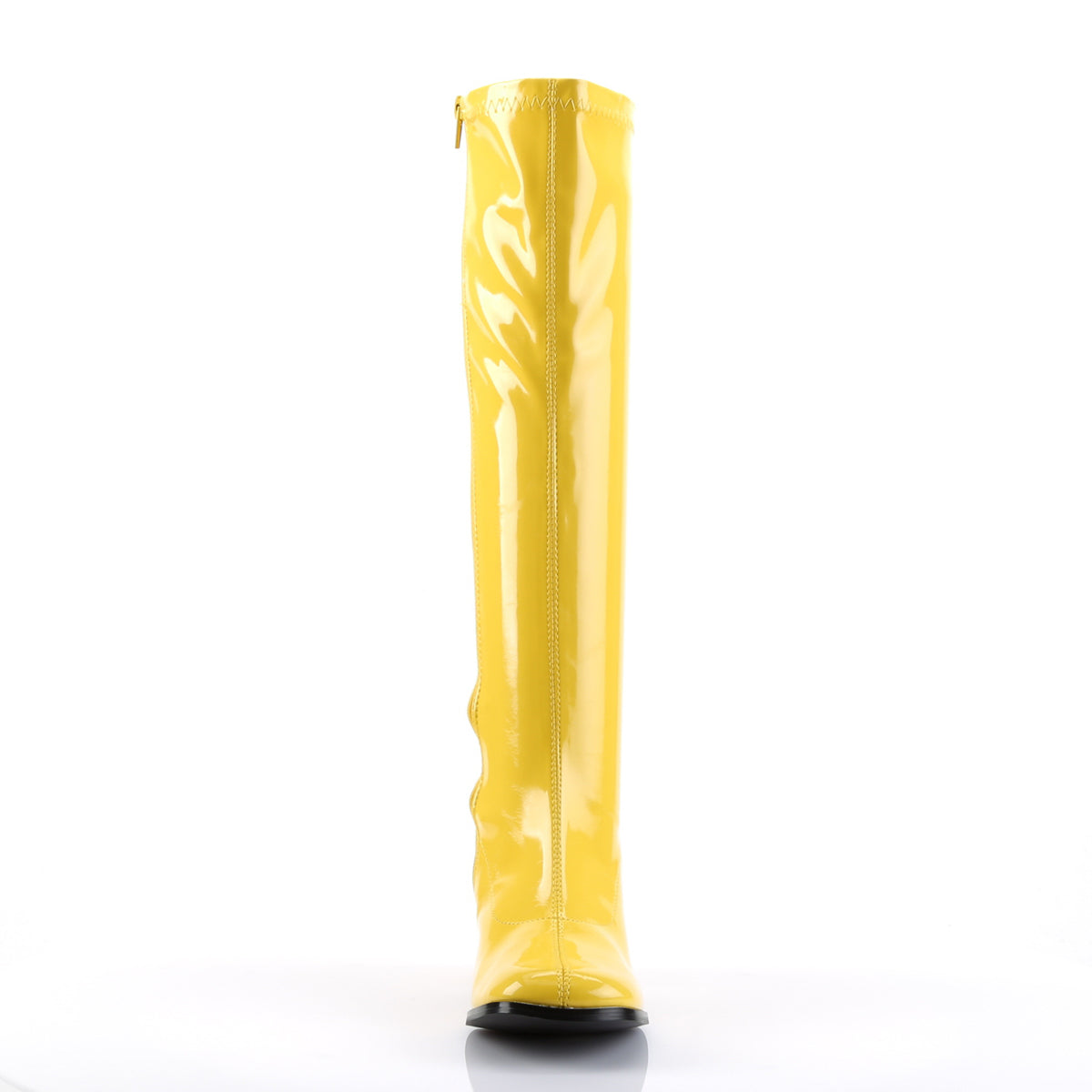 GOGO-300 Funtasma Fantasy Yellow Stretch Patent Women's Boots [Retro Knee High Boots]