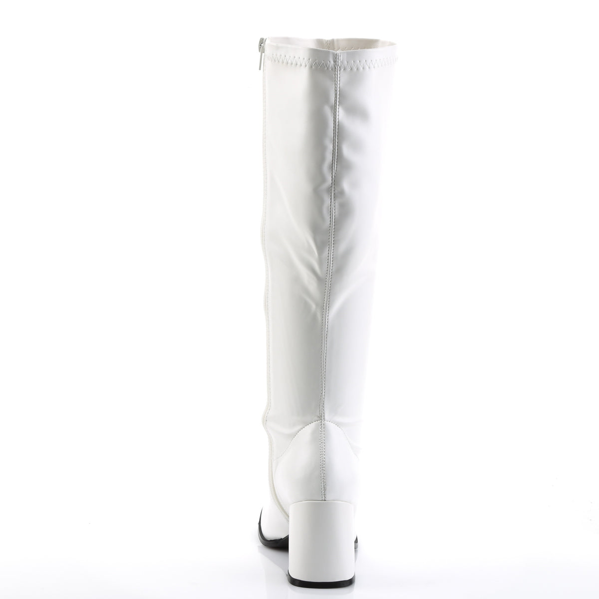 GOGO-300WC Funtasma Fantasy White Stretch Pu Plus Sizes & Wide Width/Shaft [Retro Knee High Boots]
