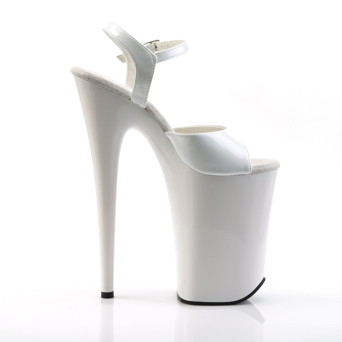 INFINITY-909 Pleaser White/White Platform Shoes [9 Inch High Heels]
