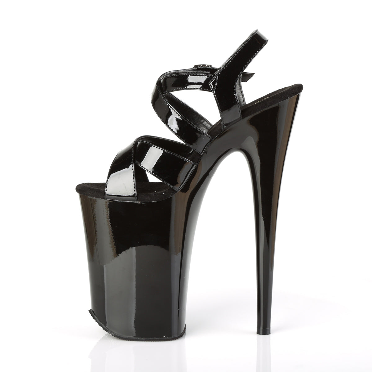 INFINITY-997 Pleaser Black Patent Platform Shoes [9 Inch High Heels]