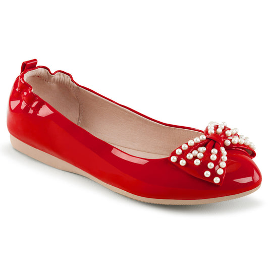 IVY-09 Retro Glamour Pin Up Couture Single Soles Red Pat