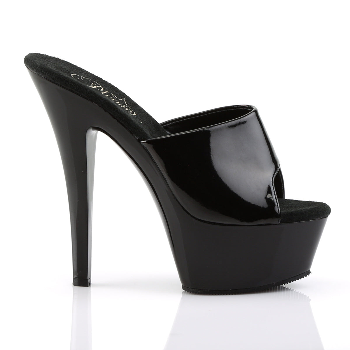 KISS-201 Pleaser Black Patent Sexy Platform Shoes (Pole Dancing Heels)