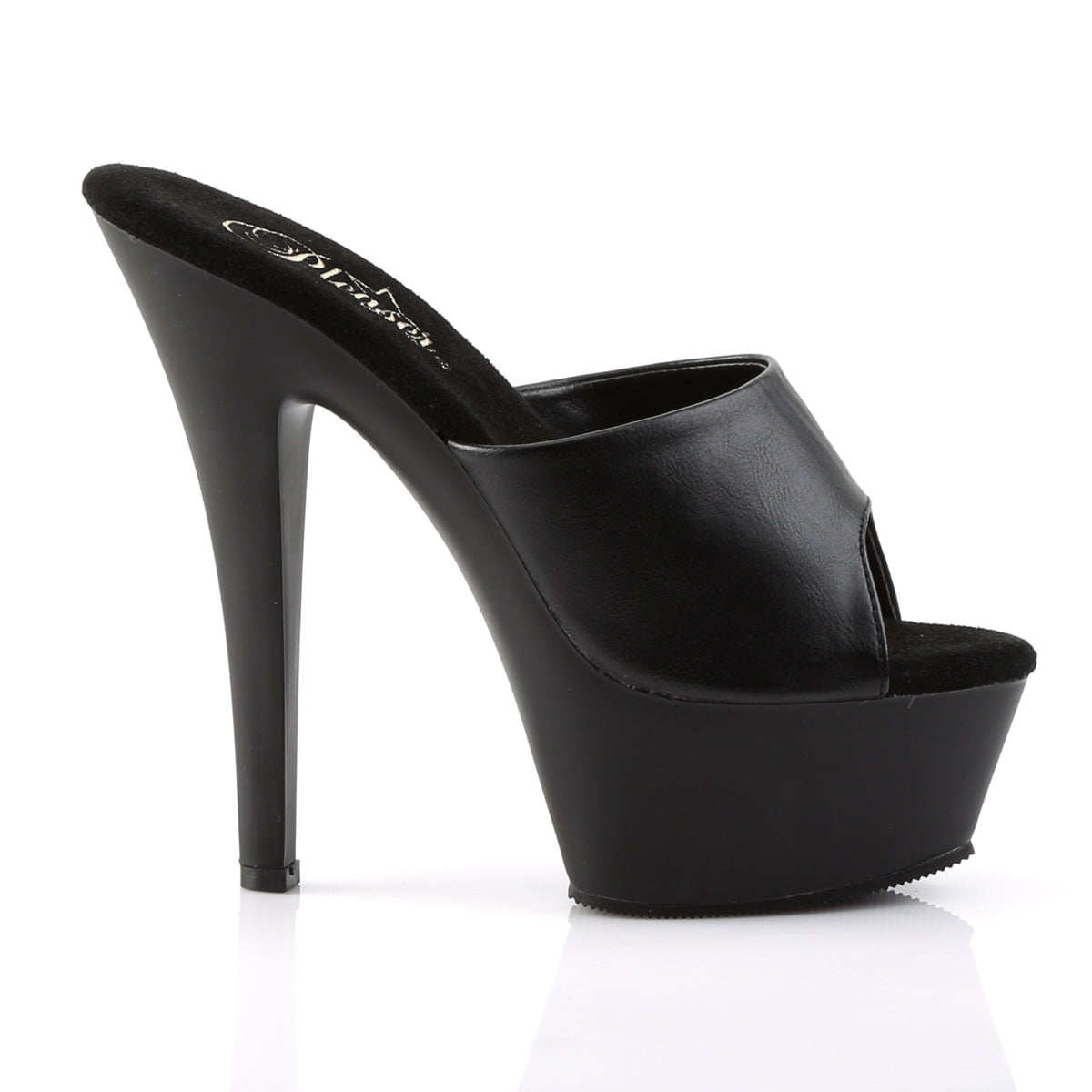 KISS-201 Pleaser Black Faux Leather Sexy Platform Shoes (Pole Dancing Heels)