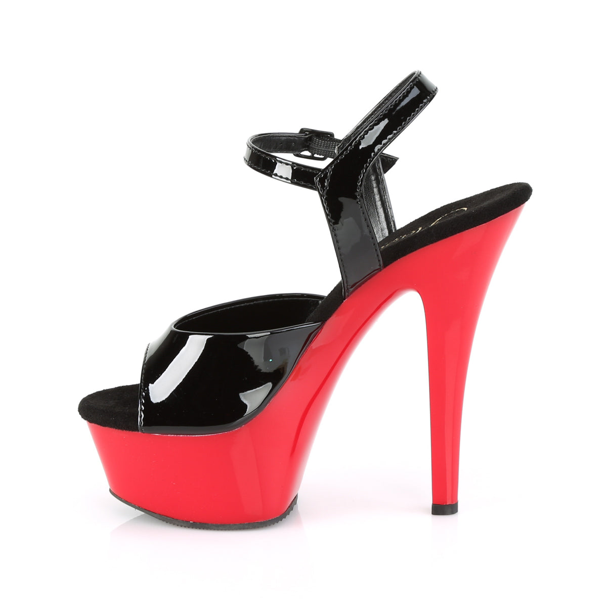 KISS-209 Pleaser Black Patent/Red Platform Shoes [Exotic Dancing Shoes]