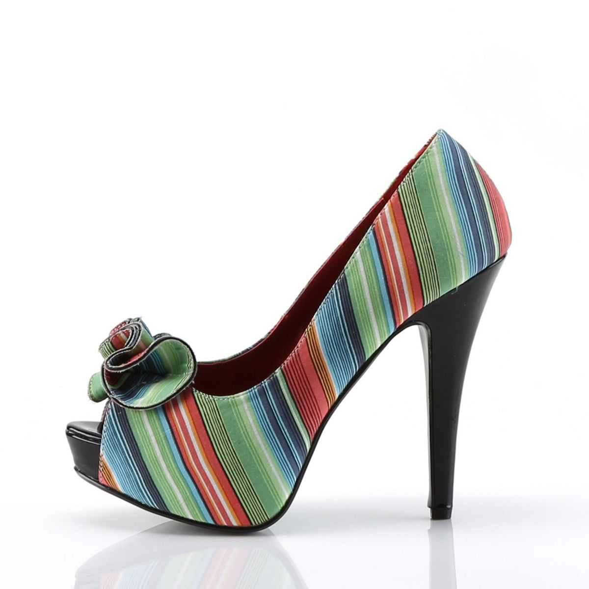 LOLITA-12 Pin Up Couture Serape Print Fabric Platforms [Retro Glamour Shoes]
