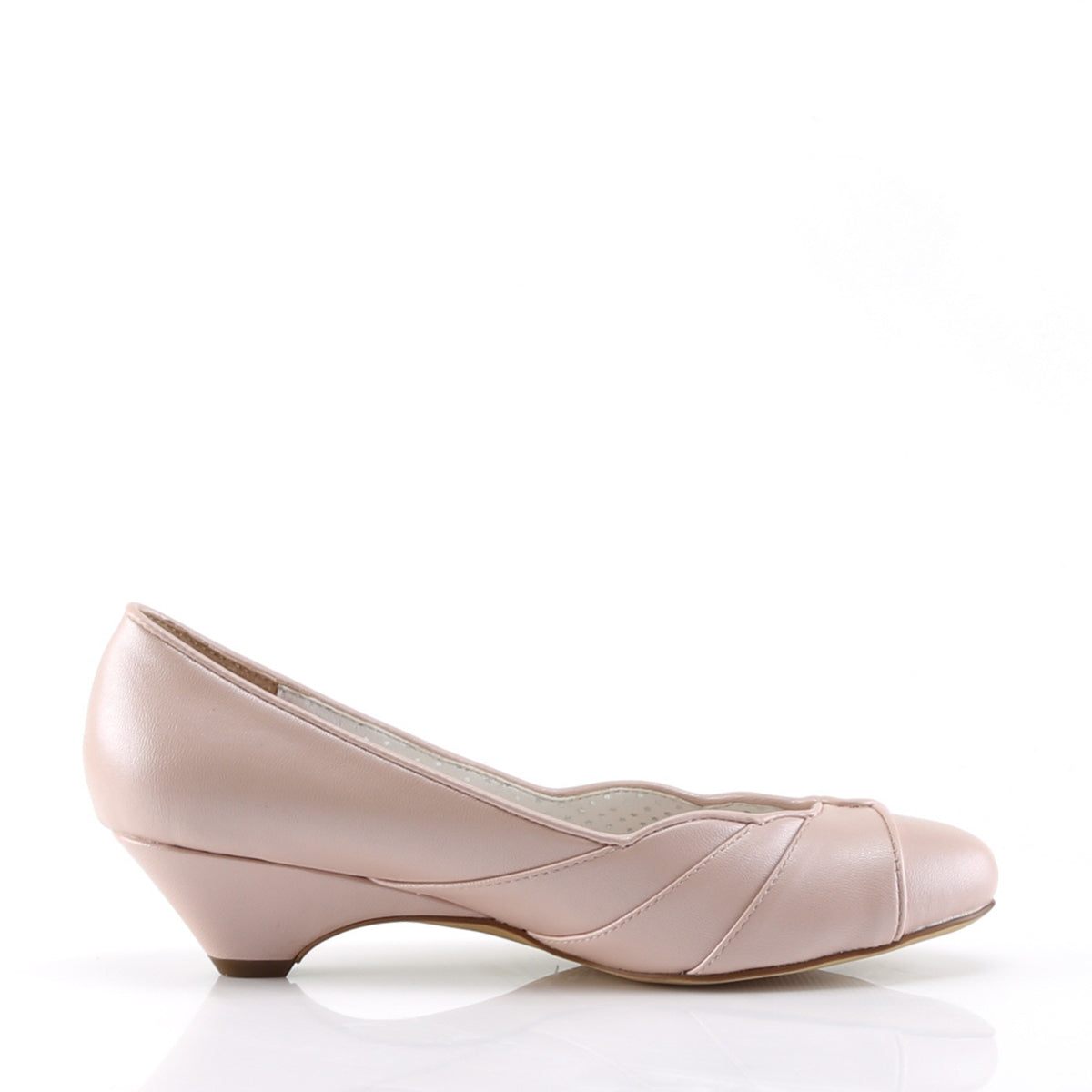 LULU-05 Pin Up Couture B Pink Faux Leather Single Soles [Retro Glamour Shoes]