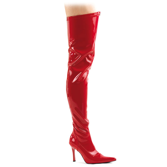 LUST-3000 Fancy Dress Costume Funtasma Women's Boots Red Str Pat
