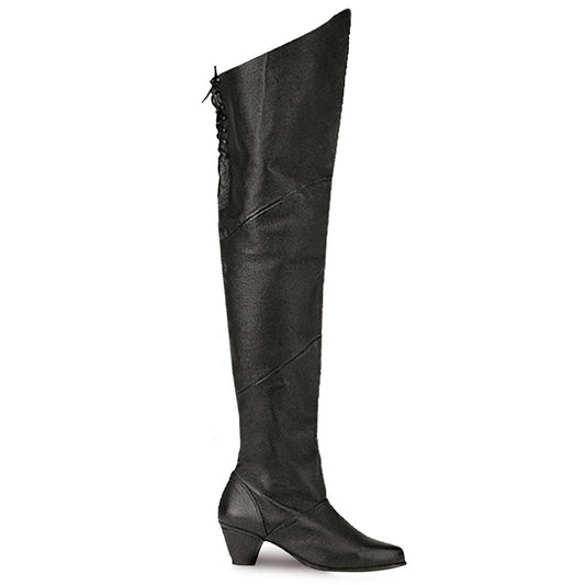 MAIDEN-8828 Fancy Dress Costume Funtasma Women's Boots Blk Leather (P)