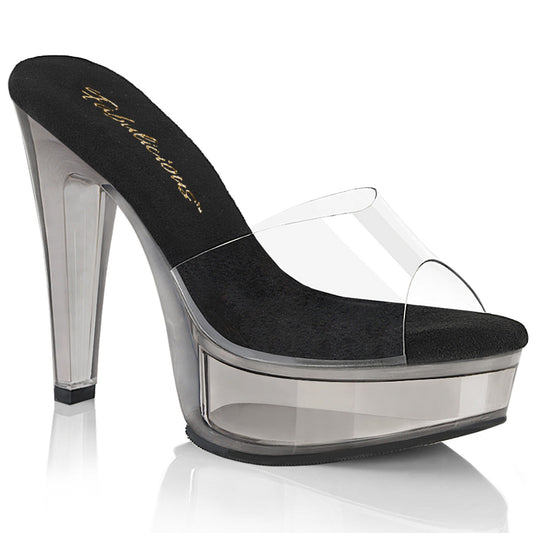 MARTINI-501 Fabulicious Clear-Black/Smoke Tinted Shoes [Sexy Shoes]