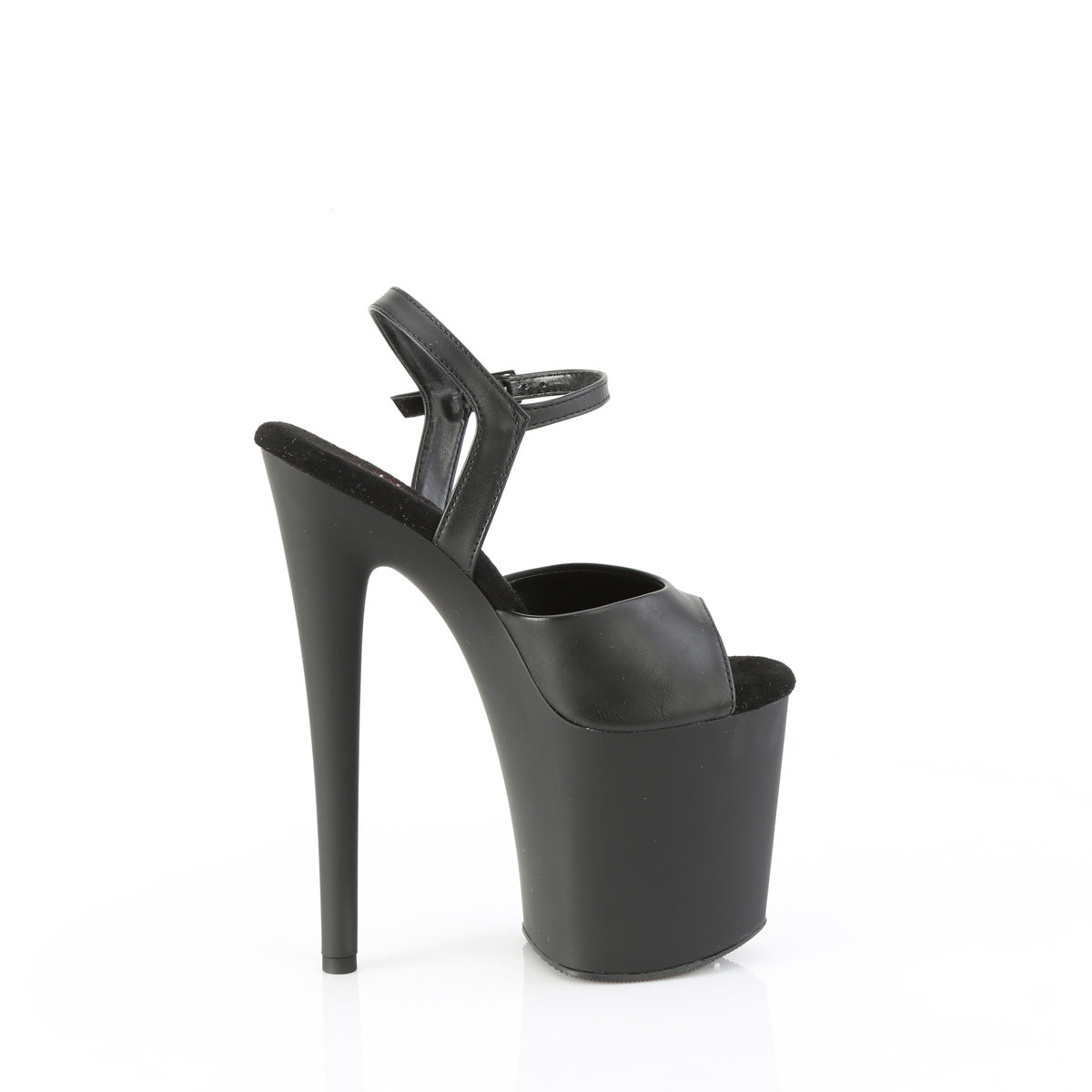 NAUGHTY-809 Pleaser Black Faux Leather Sexy Platform Shoes (Pole Dancing Heels)