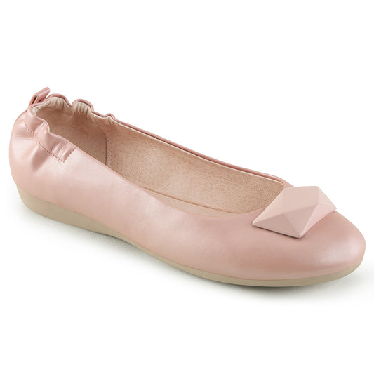 OLIVE-08 Retro Glamour Pin Up Couture Single Soles B. Pink Faux Leather