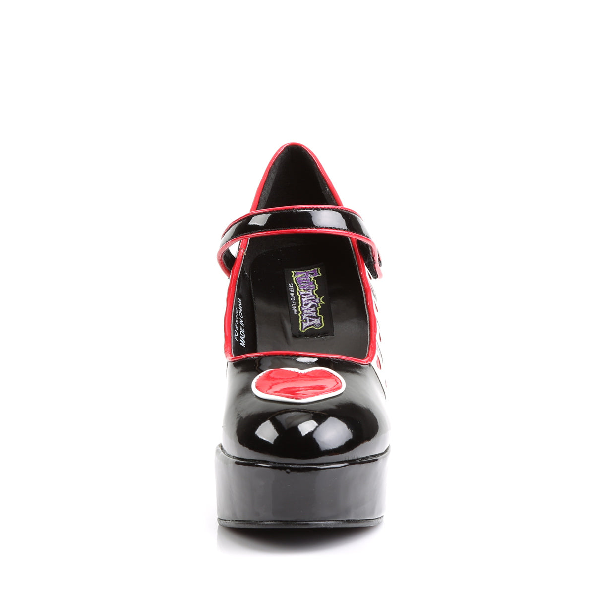 QUEEN-55 Funtasma Fantasy Black-White-Red Patent Women's Shoes [Fancy Dress Costume Shoes]