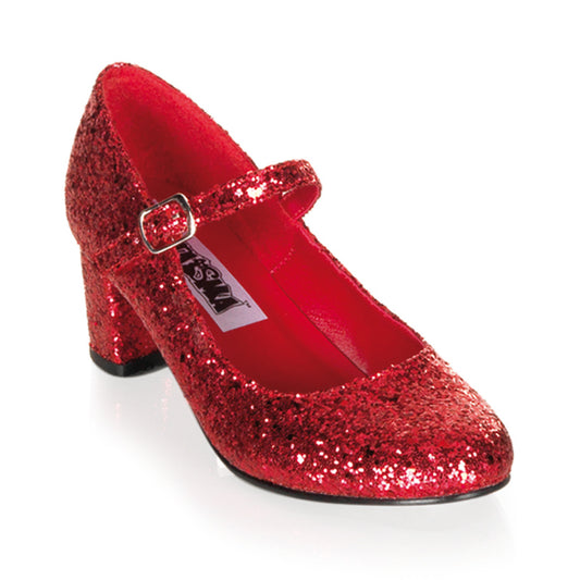 SCHOOLGIRL-50G Fancy Dress Costume Funtasma Women's Shoes Red Gltr