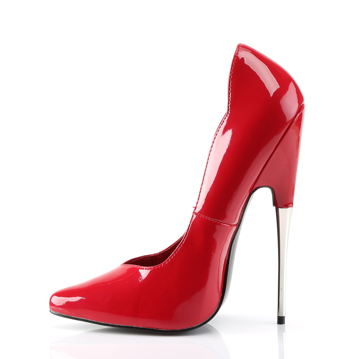 SCREAM-01 Devious Heels Red Patent Single Soles [Fetish Heels]