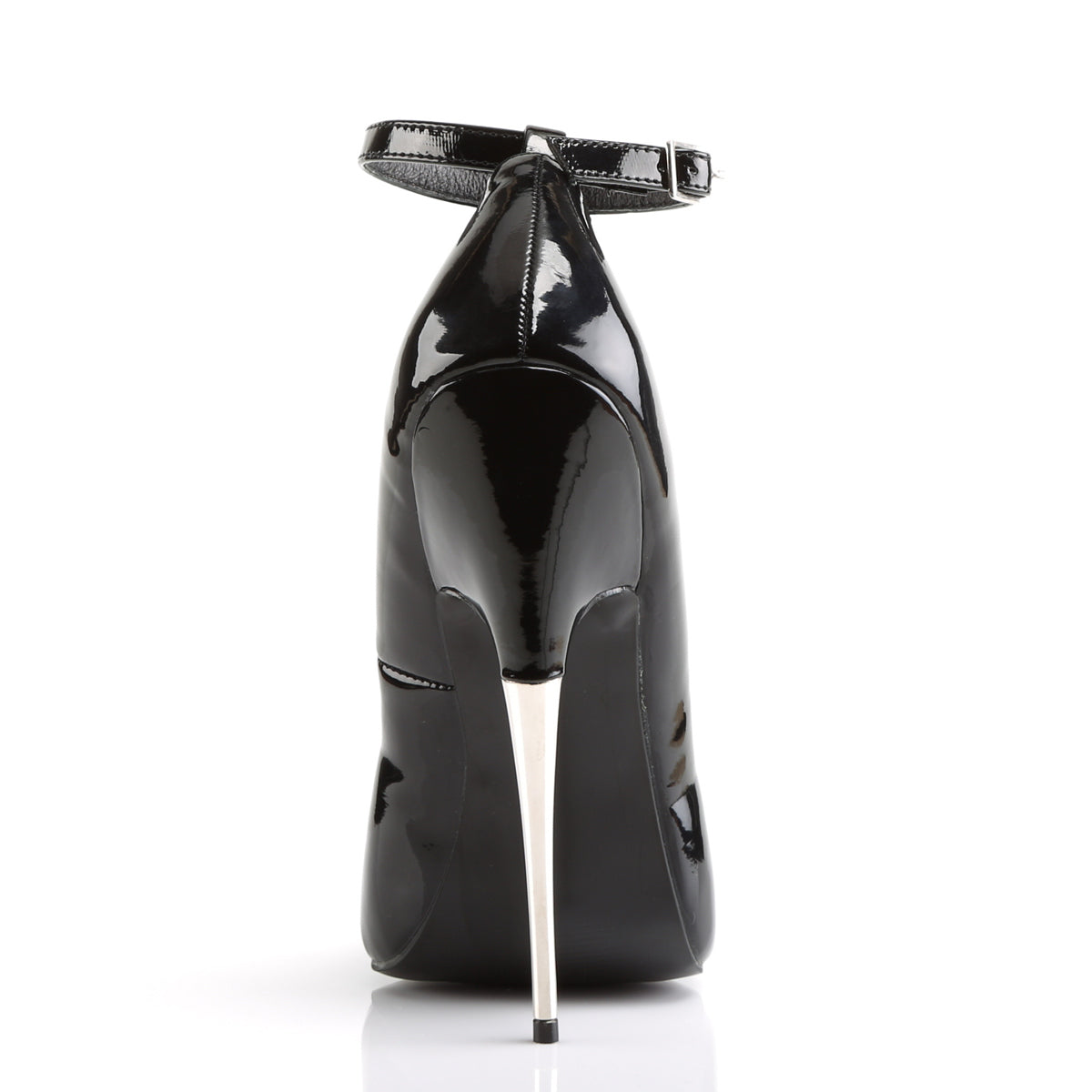SCREAM-12 Devious Heels Black Patent Single Soles [Fetish Heels]