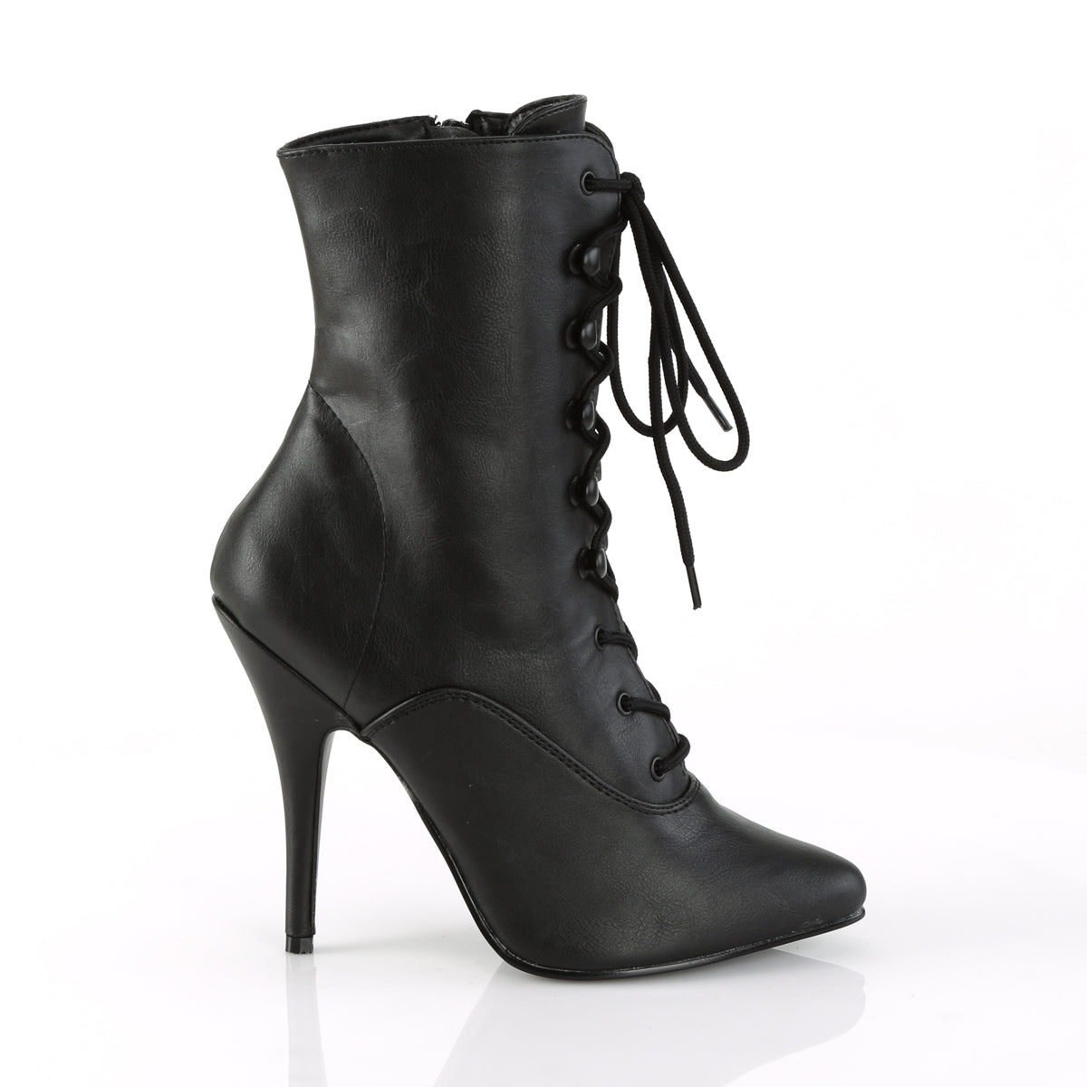 SEDUCE-1020 Pleaser Black Faux Leather Single Sole Shoes [Ankle Boots]