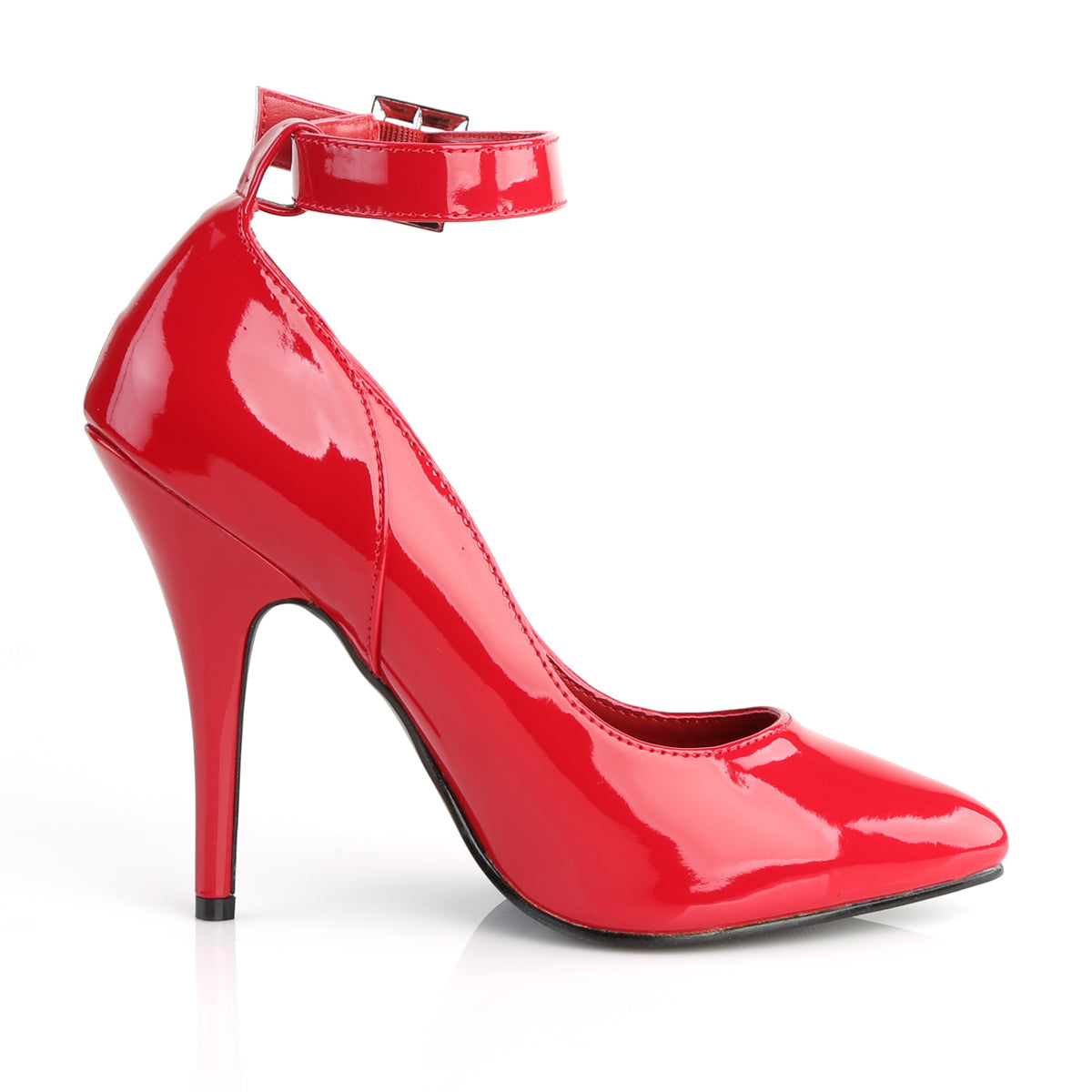 SEDUCE-431 Pleaser Red Patent Sexy Single Sole Shoes (Fetish Footwear)