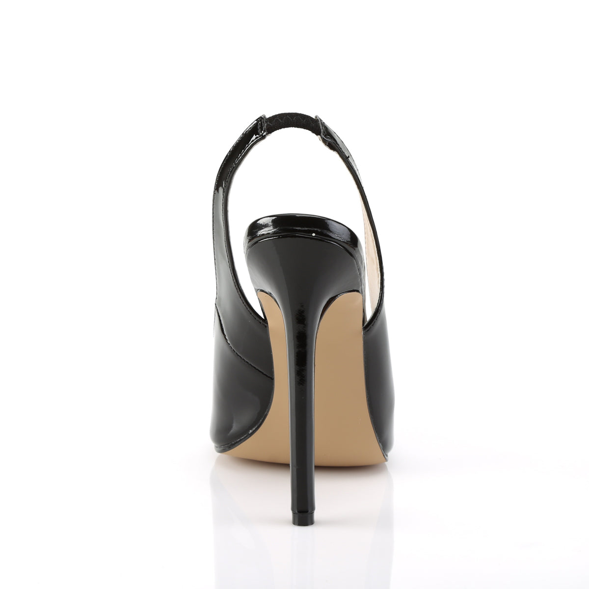 SEXY-08 Pleaser Black Patent Single Sole Shoes [Fetish Shoes]