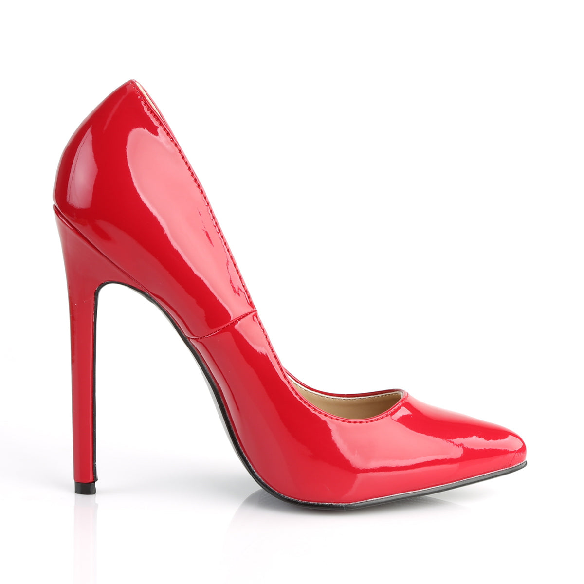 SEXY-20 Pleaser Red Patent Sexy Single Sole Shoes (Fetish Footwear)