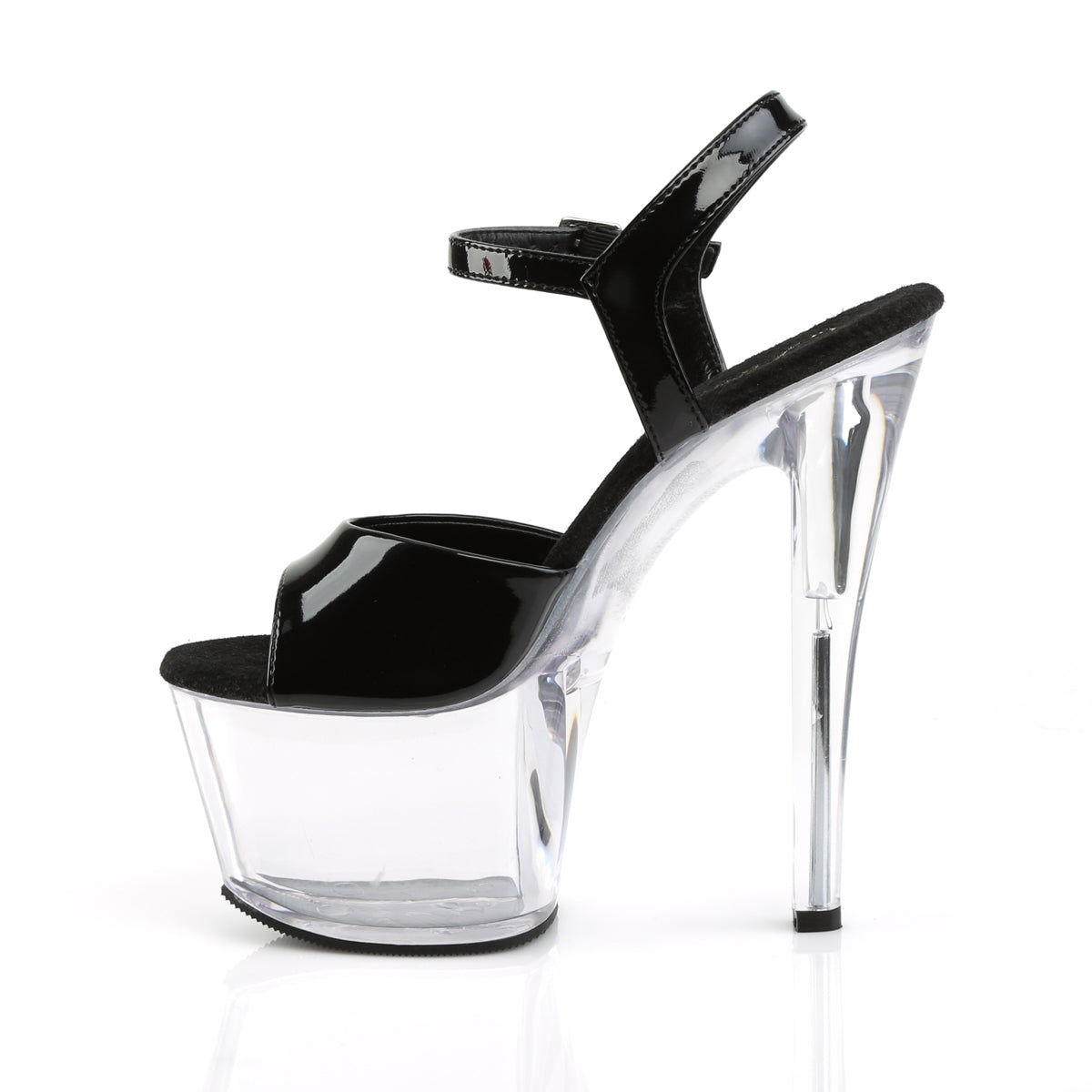 SKY-309 Pleaser Black Patent/Clear Platform Shoes [Pole Dancing Shoes]