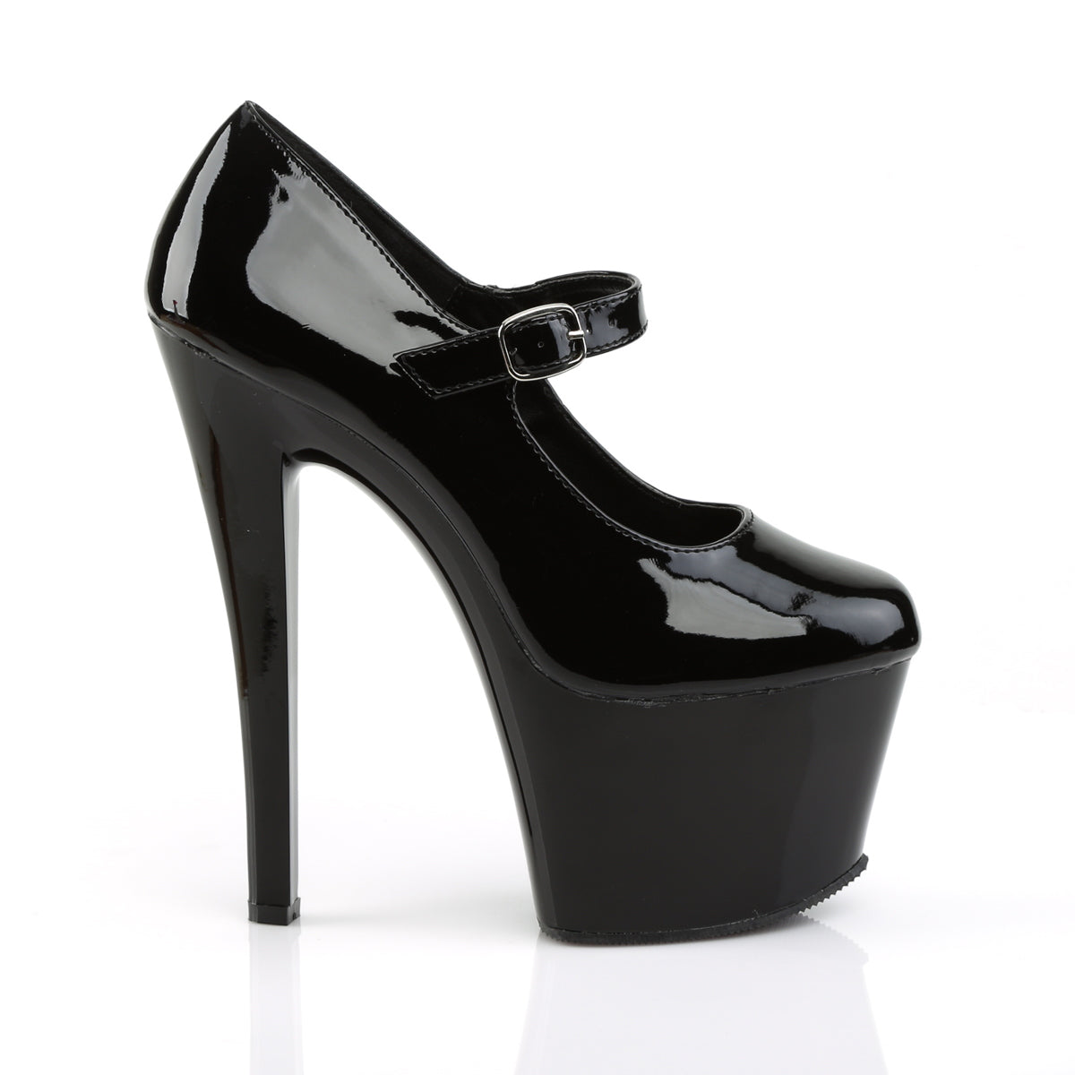 SKY-387 Pleaser Black Patent Platform Shoes [Pole Dancing Shoes]