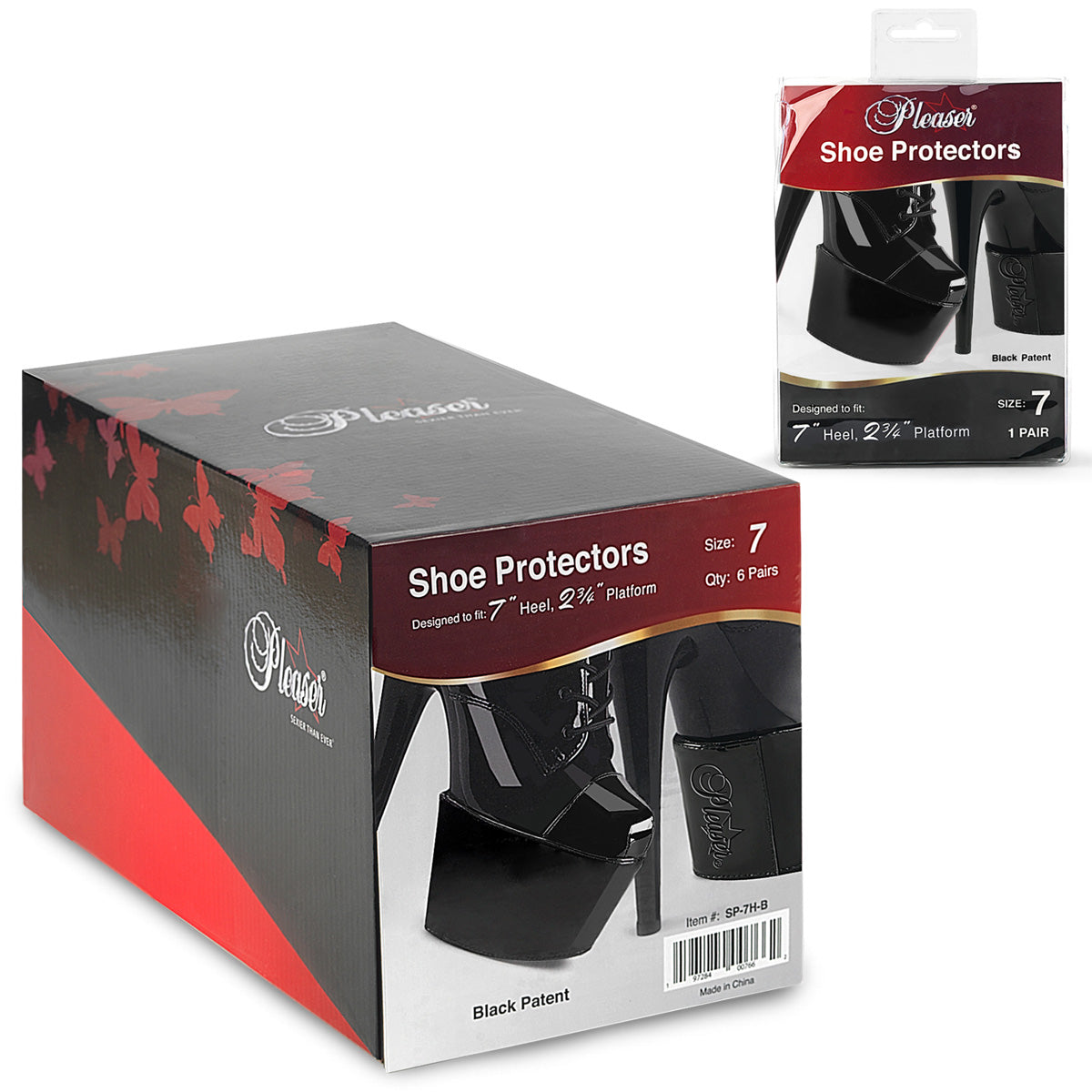 SP-7H-B Pleaser Shoe Protectors (with Hook & Loop Fastner)