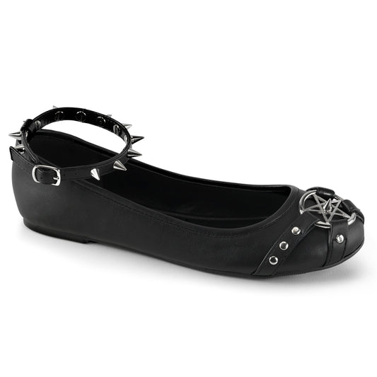 STAR-23 Alternative Footwear Demonia Women's Flats Blk Vegan Leather