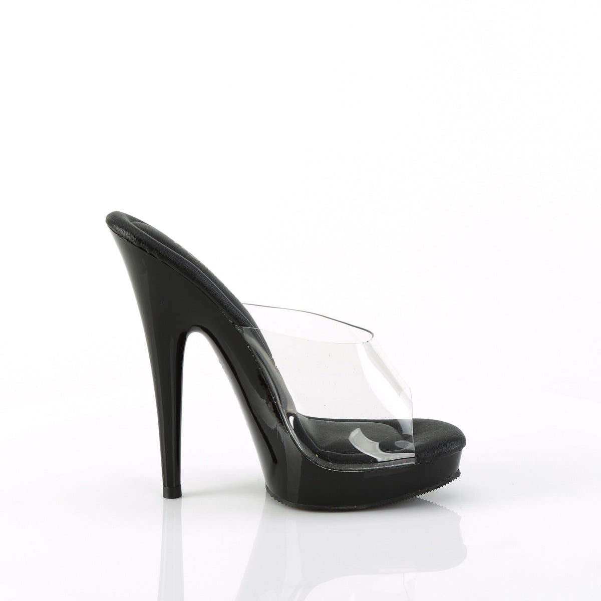 SULTRY-601 Fabulicious Clear/Black Shoes [Sexy Shoes]
