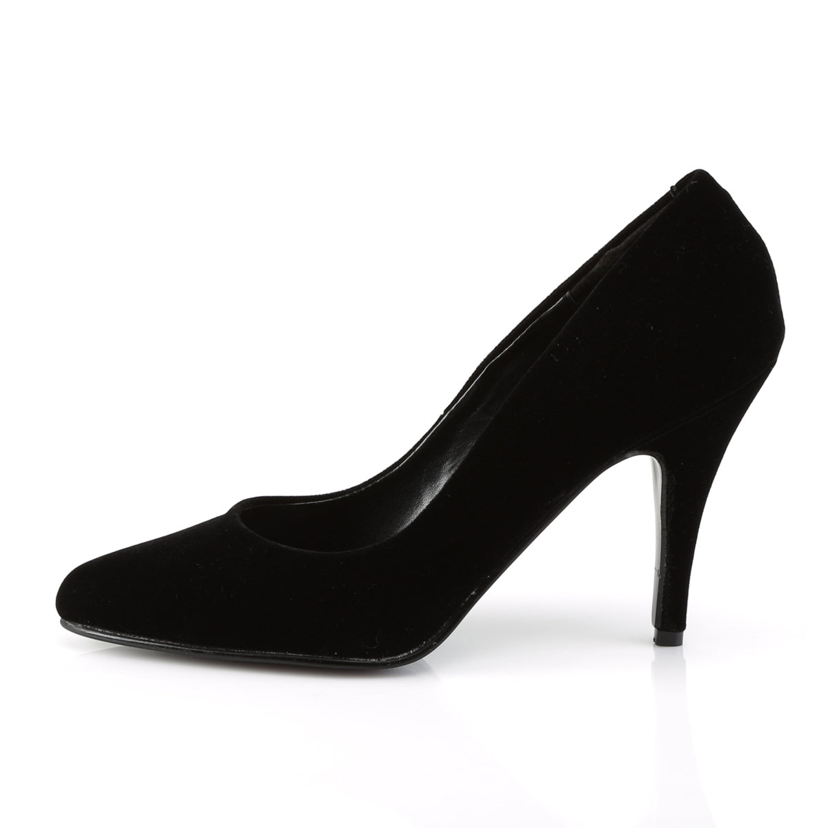 VANITY-420 Pleaser Black Velvet Single Sole Shoes [Fetish Shoes]