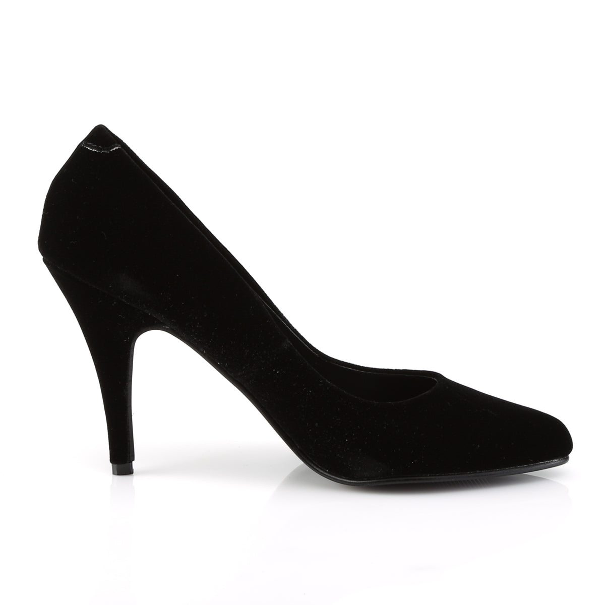 VANITY-420 Pleaser Black Velvet Single Sole Shoes [Fetish Shoes]