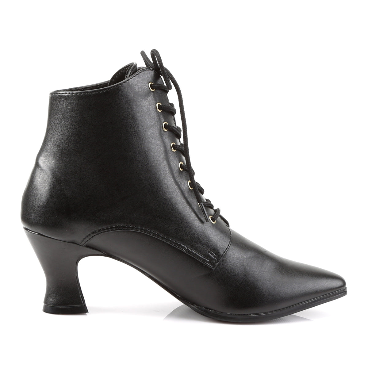 VICTORIAN-35 Funtasma Fantasy Black Pu Women's Boots [Fancy Dress Footwear]