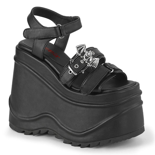 WAVE-13 Alternative Footwear Demonia Women's Sandals Blk Vegan Leather