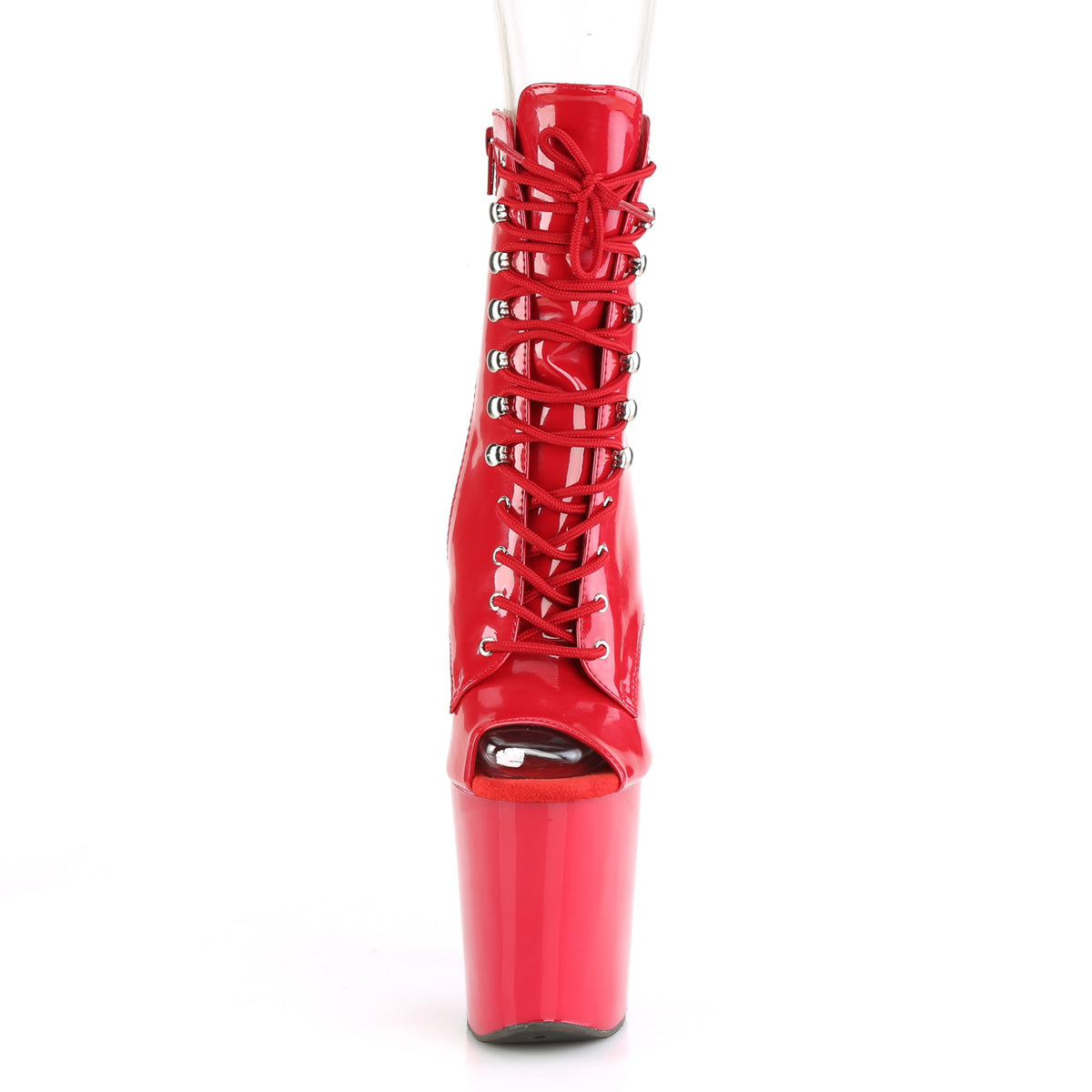 XTREME-1021 Pleaser Red Patent/Red Platform Shoes [Sexy Ankle Boots]