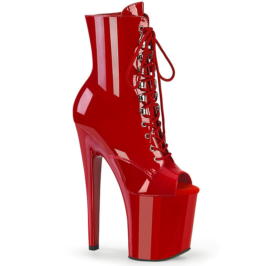 XTREME-1021 Strippers Heels Pleaser Platforms (Exotic Dancing) Red Pat/Red