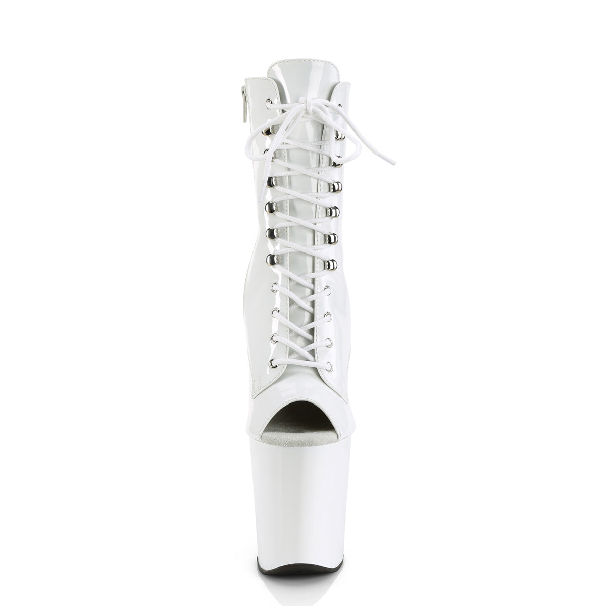 XTREME-1021 Pleaser White Patent/White Platform Shoes [Sexy Ankle Boots]