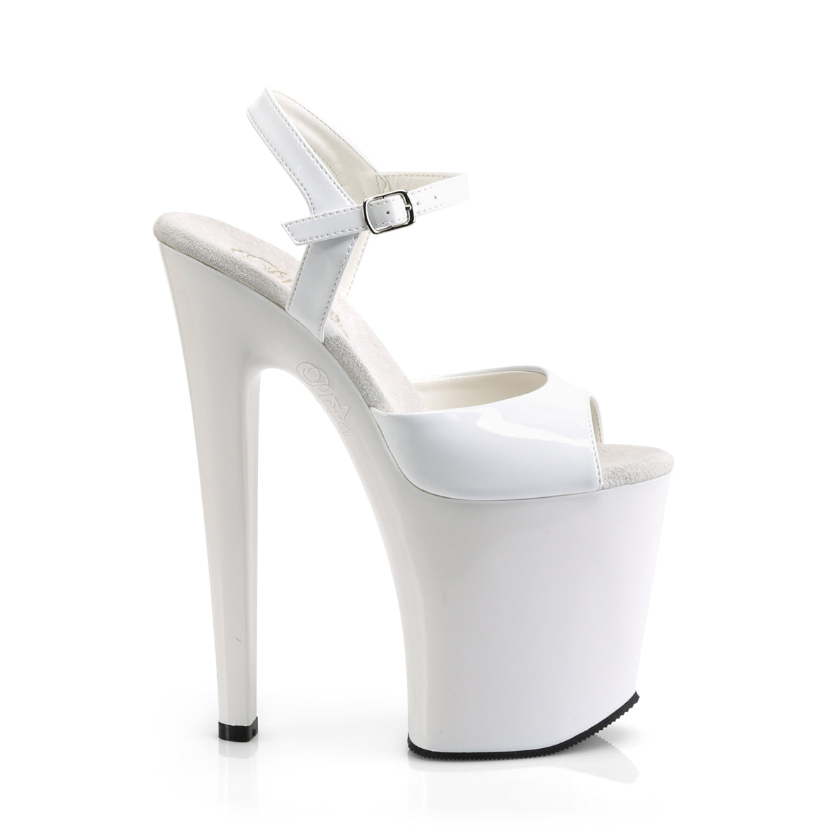 XTREME-809 Pleaser White Patent/White Platform Shoes [Exotic Dancing Shoes]
