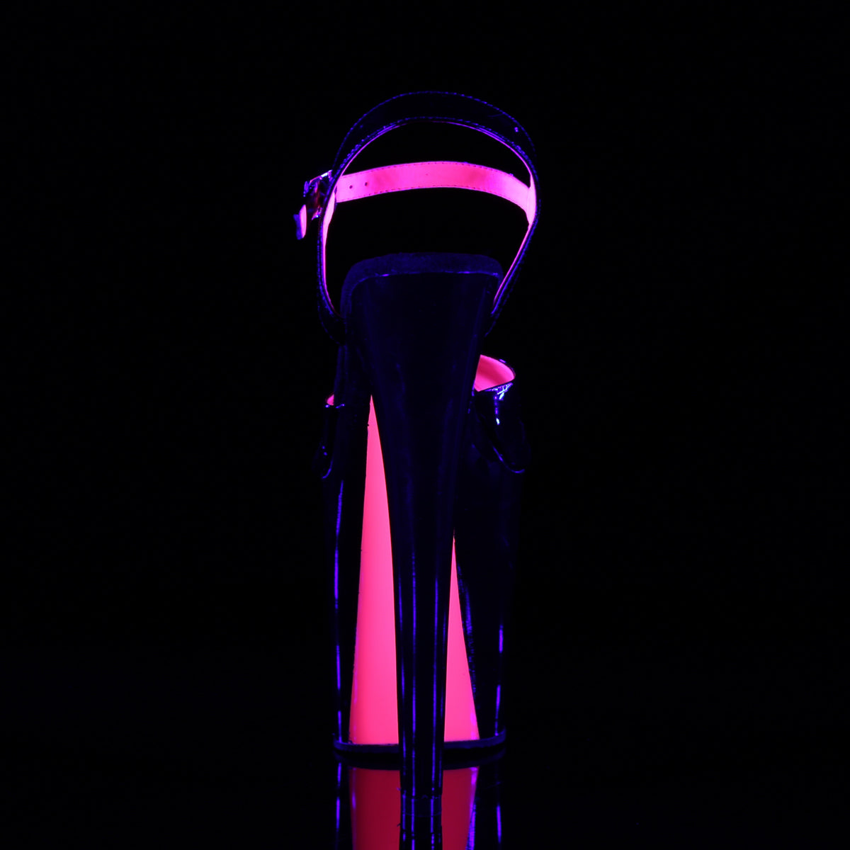 XTREME-809TT Pleaser Black Patent-Neon H Pink/Black Platform Shoes [Exotic Dancing Shoes]