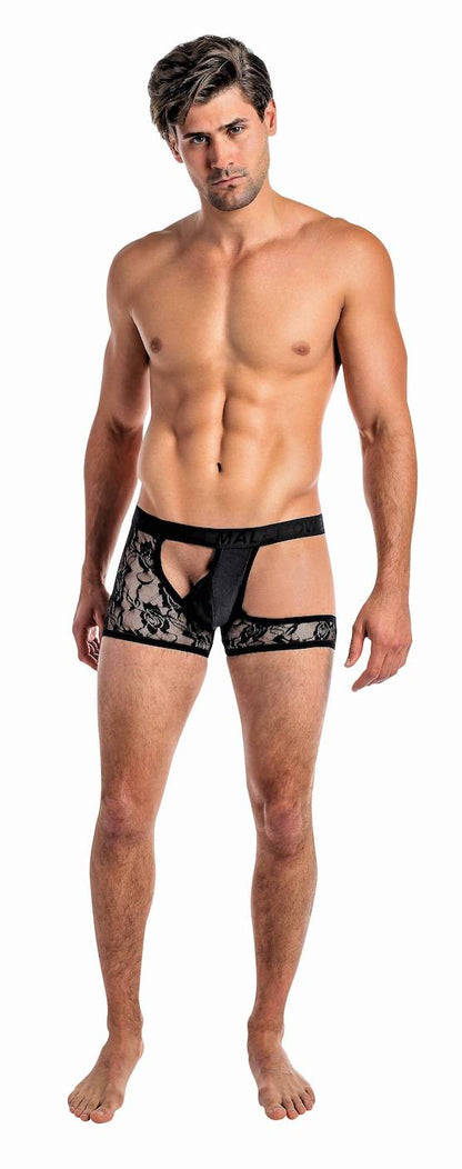 MP127231 Malepower Half Moon Short - Black Black