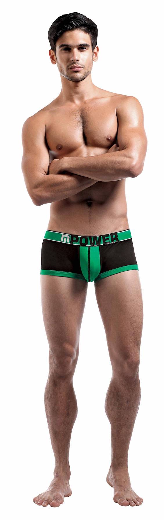 MP139221 Malepower Attacker Mini Short - Black/Green