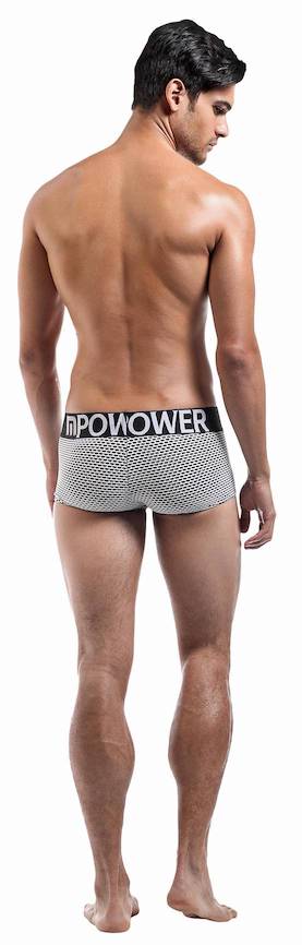 MP145215 Malepower Mini Pouch Short - White/Black