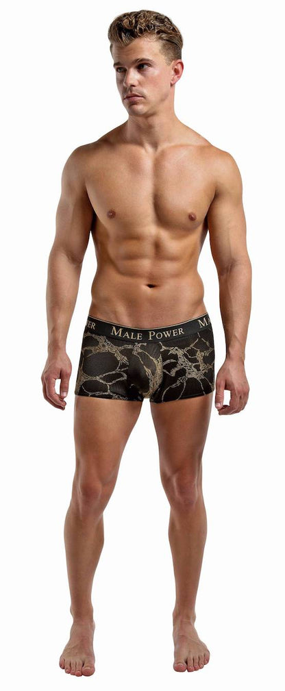MP145224 Malepower Mini Short - Black/Gold Medium Black Gold