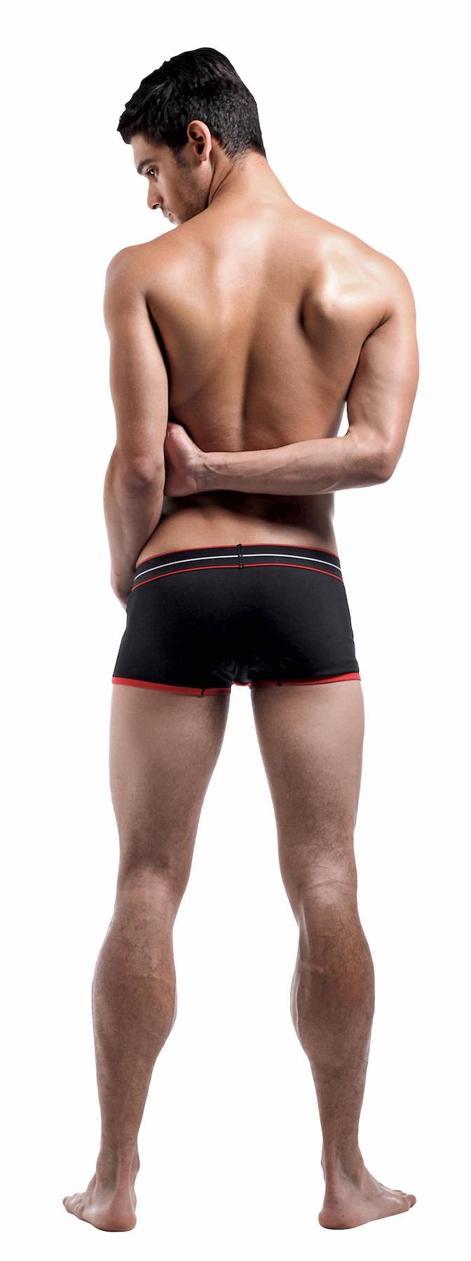 MP152220 Malepower Pocket Short - Black/Red