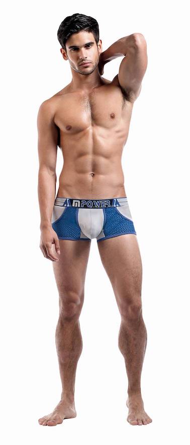 MP152220 Malepower Pocket Short - Grey/Navy Grey Navy